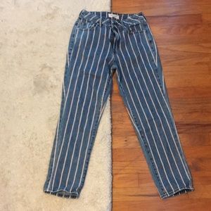 PacSun Striped Mom Jeans